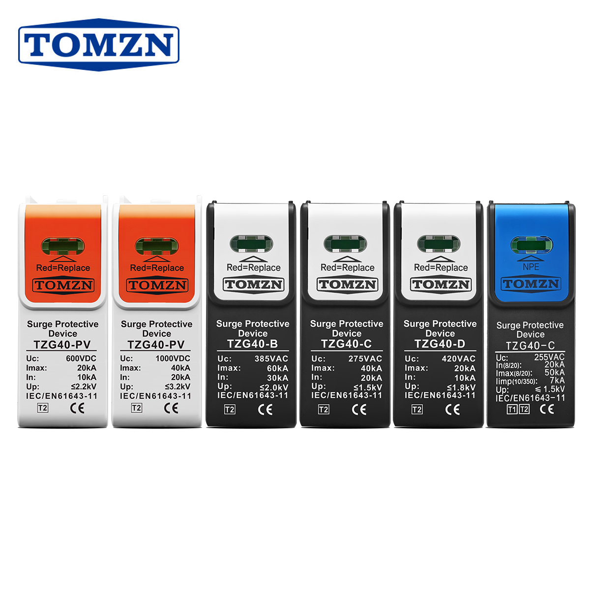 Ac Surge Protector - 1 pz. Tubo di scarica fotovoltaico