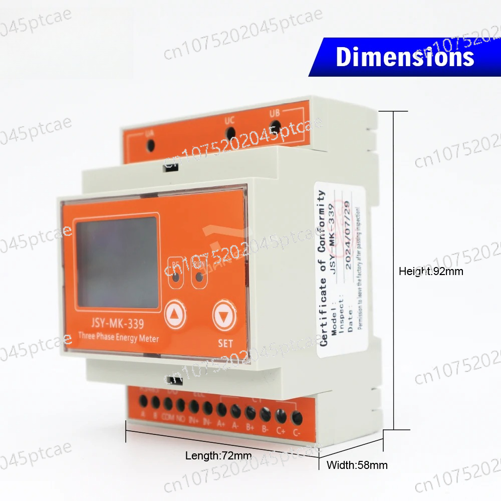 Energy Meter Bidirectional - Misuratore di Energia KWh Modbus-RTU, Modulo