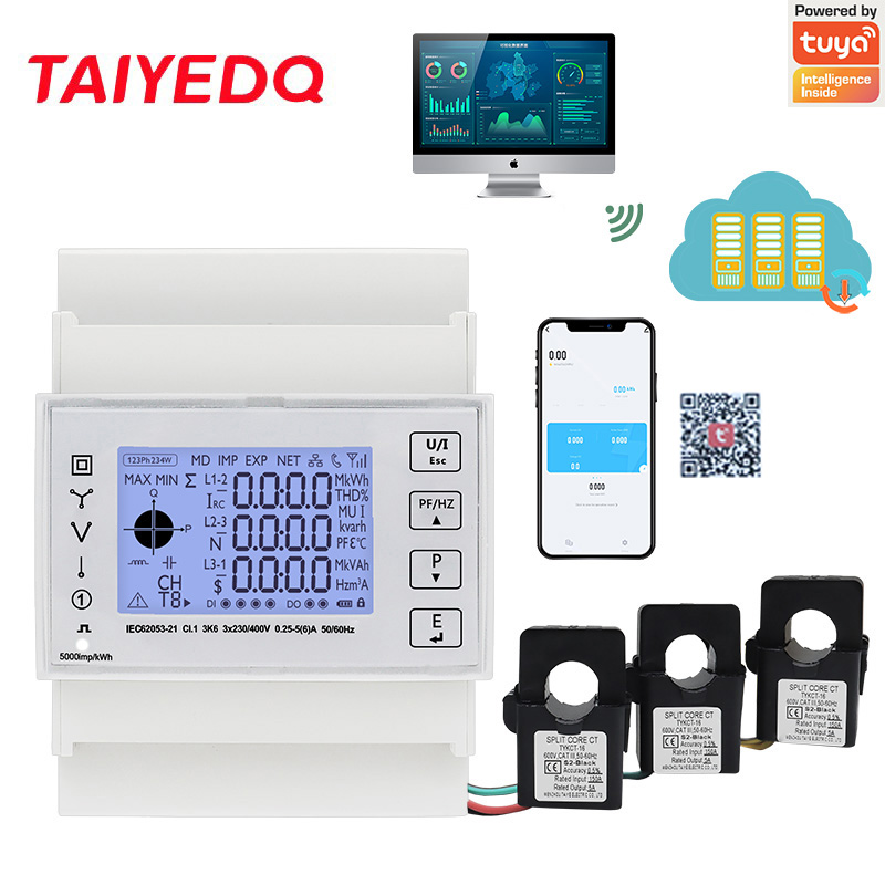 Energy Meter Bidirectional - TAC4321CT Contatore di energia multifunzione trifase