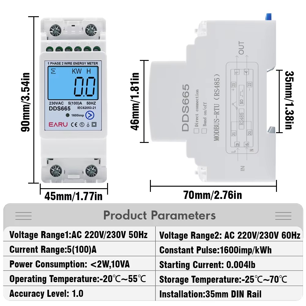 Contatore di Energia Bidirezio - Energy Meter Bidirectional recensione e prezzo