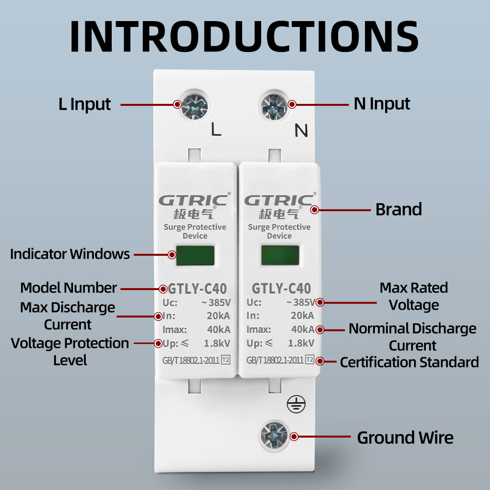 GTRIC 2P AC SPD Dispositivo di - Ac Surge Protector recensione e prezzo